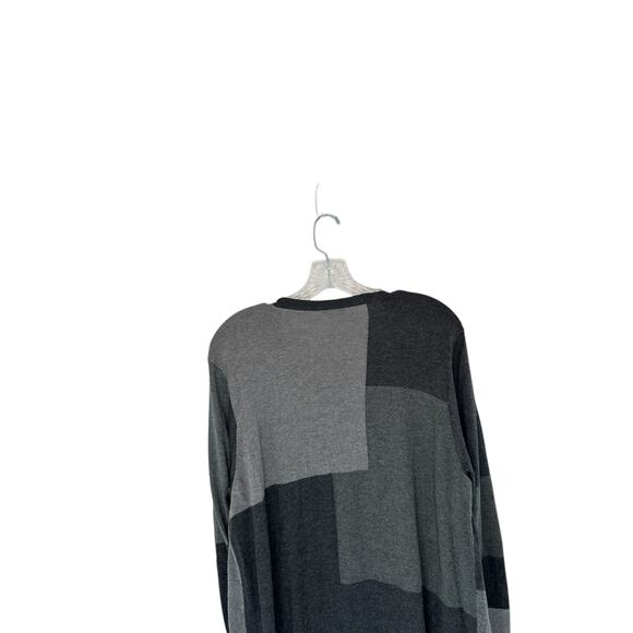 J. Jill Gray Casual Cotton Blend Open Long Duster Sweater Cardigan Size Large - Picture 7 of 10